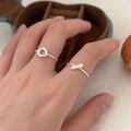 wholesale S925 Sterling Silver Korean-style Bread Head Ring for Women, Minimalist and Small Fresh Niche Accessory, Versatile Band-0-2