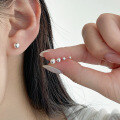 wholesale 999 Silver Fresh, Sweet, Ins-Style, Niche-Designed Light Pearl Threaded Earrings M06350-0-1