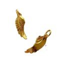 wholesale Gold-plated 925 ancient silver engraved "Top of the Golden List" pendant, "Peace and Joy" wings charm DIY-0-4