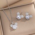 S925 Sterling Silver Mickey D-color Moissanite Stud Earrings, 05ct, Wholesale-0-2