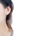wholesale S925 Silver Ear Studs Women's Korean Style Minimalist Black Cross Ear Clips Unisex Ear Jewelry E6161-0-2