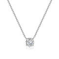 925 Silver 1ct Four-Prong Booger Pendant Necklace with Moissanite-0-3