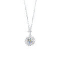 wholesale S925 Sterling Silver Moissanite Minimalist Small Luxury Design Women's Versatile Pendant Necklace Ins Style Accessory-0-4