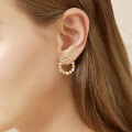 wholesale Pure silver lightweight luxury Korean minimalist ins-style trendy elegant niche stud earrings wholesale-0-3