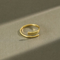 wholesale S925 Sterling Silver Korean Style Versatile Silver Ring INS Minimalist Niche Asymmetric Double-Layer Open Adjustable Ring for Women-Platinum [No. 13/Adjustable] Opening adjustable