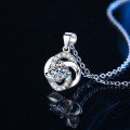 S925 Sterling Silver Moissanite Four-Leaf Clover Pendant Necklace-0-1