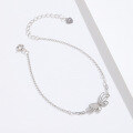 wholesale 925 Sterling Silver White Resin Butterfly Bracelet, Ins Style Minimalist Fresh and Sweet Temperament Niche Design Hand Accessory-0-1