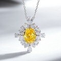 S925 Sterling Silver Full-Drill Pigeon Egg Necklace with High-Carbon Zirconia Lavender Pendant-0-4