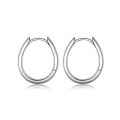 wholesale S925 Sterling Silver Geometric Hoop Earrings with Oval Ear Clasp, Fashionable, Professional, Elegant, Minimalist Design, and Unique Style-0-0