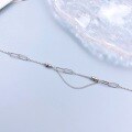 wholesale S925 Sterling Silver Minimalist Ins Style Versatile Plain Bead Bracelet, Niche Design Gift for Best Friend-0-3
