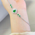 wholesale S925 Sterling Silver Natural Guatemalan Jade Gourd Bracelet, National Trend Design, Xiaohongshu Hot Item-0-1