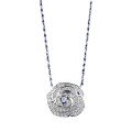 wholesale S925 silver new jewelry design camellia necklace for women, small and unique Chinese-style chic collarbone pendant, versatile accessory-0-4