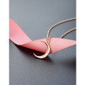 wholesale S925 Sterling Silver Alloy Korean Style Internet-Famous Starry Sky Series Rose Gold Plated Pendant Choker Necklace for Women with Zircon Moon-0-1