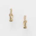 wholesale 9K Gold Moissanite Earrings, Yili Jewelry Factory Wholesale Spring New Japanese Minimalist Style-0-0