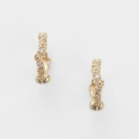 wholesale 9K Gold Moissanite Earrings, Yili Jewelry Factory Wholesale Spring New Japanese Minimalist Style-Moissanite Earrings 9K