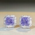 wholesale 925 Sterling Silver Purple Color Gemstone Earrings for Women,-0-3