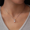 925 Sterling Silver Moissanite Bull Head Necklace, Women's Classic Carat Pendant-0-1