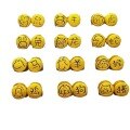 wholesale Metal material: Sand gold strong color-preserving bead, zodiac luck-changing bead, black gold style, smooth passage cartoon pattern accessory, large hole-0-4