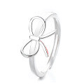 wholesale S925 Sterling Silver Fashion Korean Japanese Cute Bow Unique Trendy Niche Luxury Adjustable Ring-0-5