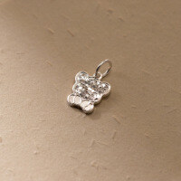 wholesale 999 Silver Fresh, Sweet, Ins-style, Niche Design Ice Cube Bear Pendant Y01598-Pure Silver 999 Single Pendant Pure Silver