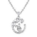 wholesale 925 Sterling Silver High-end Minimalist Flower Bunny Pendant Necklace for Women, Versatile Small Accessories, Best-selling Wholesale Jewelry-0-4