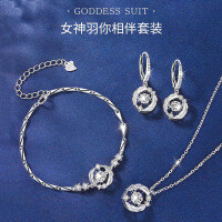 S925 Sterling Silver Moissanite Bracelet, Factory Direct, Women's Minimalist Design-D-color moissanite 3-piece set [with GRA certificate]  925 silver