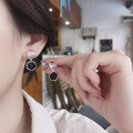 wholesale S925 Sterling Silver Korean-style Creative Irregular Black Drip Glaze Personality Earrings in Minimalist Style for Versatile Pairing-0-3