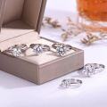wholesale S925 Silver Moissanite Six-Prong Ring with Wide Band for Comfortable Wear, Hot Selling Live Stream Bestseller-0-1