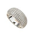 Metal Round Zirconia Women's Ring Fashion Light Luxury Sparkling Commuter Versatile Wholesale-0-3