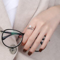 wholesale S925 sterling silver Korean-style elegant vintage pearl bow index finger versatile open ring-0-2