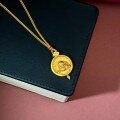 wholesale 18K gold-plated minimalist adjustable rope-style New Chinese antique-inspired Buddha pendant necklace for women-0-3