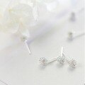 wholesale S925 silver earrings for women, forest-style sweet dandelion earrings, round ball sweet jewelry E5168-0-0