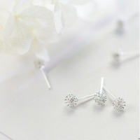 wholesale S925 silver earrings for women, forest-style sweet dandelion earrings, round ball sweet jewelry E5168-S925 silver pair>925 silver
