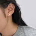 wholesale S925 Sterling Silver Fresh and Sweet Ins Style Niche Design Five-Pointed Star Ear Studs M05733-0-1