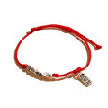 wholesale S925 Sterling Silver Zodiac Year "A Few Taels of Silver" Couple Red String Bracelet for Men and Women, Versatile for Wealth and Fortune Braided Rope Bracelet-0-4