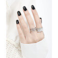 wholesale S925 Sterling Silver 069 Niche Personality Stackable Ring Ins Minimalist Style Irregular Thin Open Adjustable Ring for Women-0-2