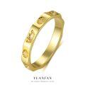 wholesale 18K Gold-Plated S925 Sterling Silver Marine Series Ring for Women, Minimalist Index Finger Ring, Versatile and Premium-0-0