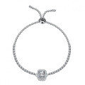 Sterling Silver Moissanite Rectangle Zuma Green Box Chain Women's Minimalist-0-4