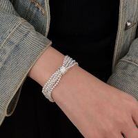 wholesale S925 Sterling Silver Coco-style Multi-layer Ballpoint Pen Bracelet for Women, Spring and Summer New Ins Trendy Versatile Wrist Accessory-Pure silver (weight 20.3g)