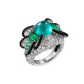wholesale 925 Silver Gold-Plated Ring with High Carbon Diamonds, Black Enamel, Paraiba, Year of the Dragon, Sugar Loaf, Cocktail, Women's Ring-0-0