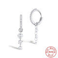 wholesale S925 Sterling Silver Zircon Ear Hoops, Cross-border Hot Sales, Elegant and Versatile Fashion Ear Clasps-0-6