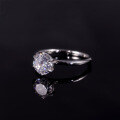 wholesale S925 Sterling Silver Classic Minimalist 15ct Zircon Eagle Claw Solitaire Engagement Ring-0-4