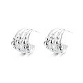 wholesale S925 Sterling Silver Multi-layer Irregular Line Bead Rotation Earrings French Style Elegant Luxury Wind Earrings for Women-0-4