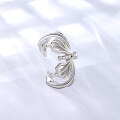 wholesale S925 Sterling Silver Adjustable Small Fresh Butterfly Ring, Minimalist Design, Versatile, Open Adjustable Boho Style Ring-0-1