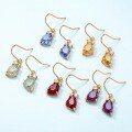 wholesale S925 sterling silver new simple and elegant long synthetic crystal ear hooks, luxury niche earrings wholesale-0-4