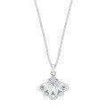 Sterling Silver S925 Women's Scallop Pendant Necklace-0-3