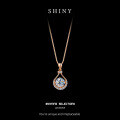 Sterling Silver Moissanite Teardrop Necklace, Minimalist and Versatile-0-4