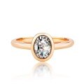 wholesale Rose Gold Plated S925 Sterling Silver Moissanite Ring, Minimalist and Versatile, Ideal as a Birthday Gift for Girlfriend-0-1
