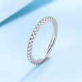 wholesale PT950 gold-plated S925 silver full-circle moissanite women's minimalist ring live streaming wholesale-0-1