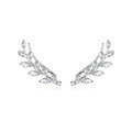 wholesale S925 Sterling Silver Marquise Cut Leaf-Shaped Zircon Ear Hook Ins Luxury Cross-Border Earrings-0-7